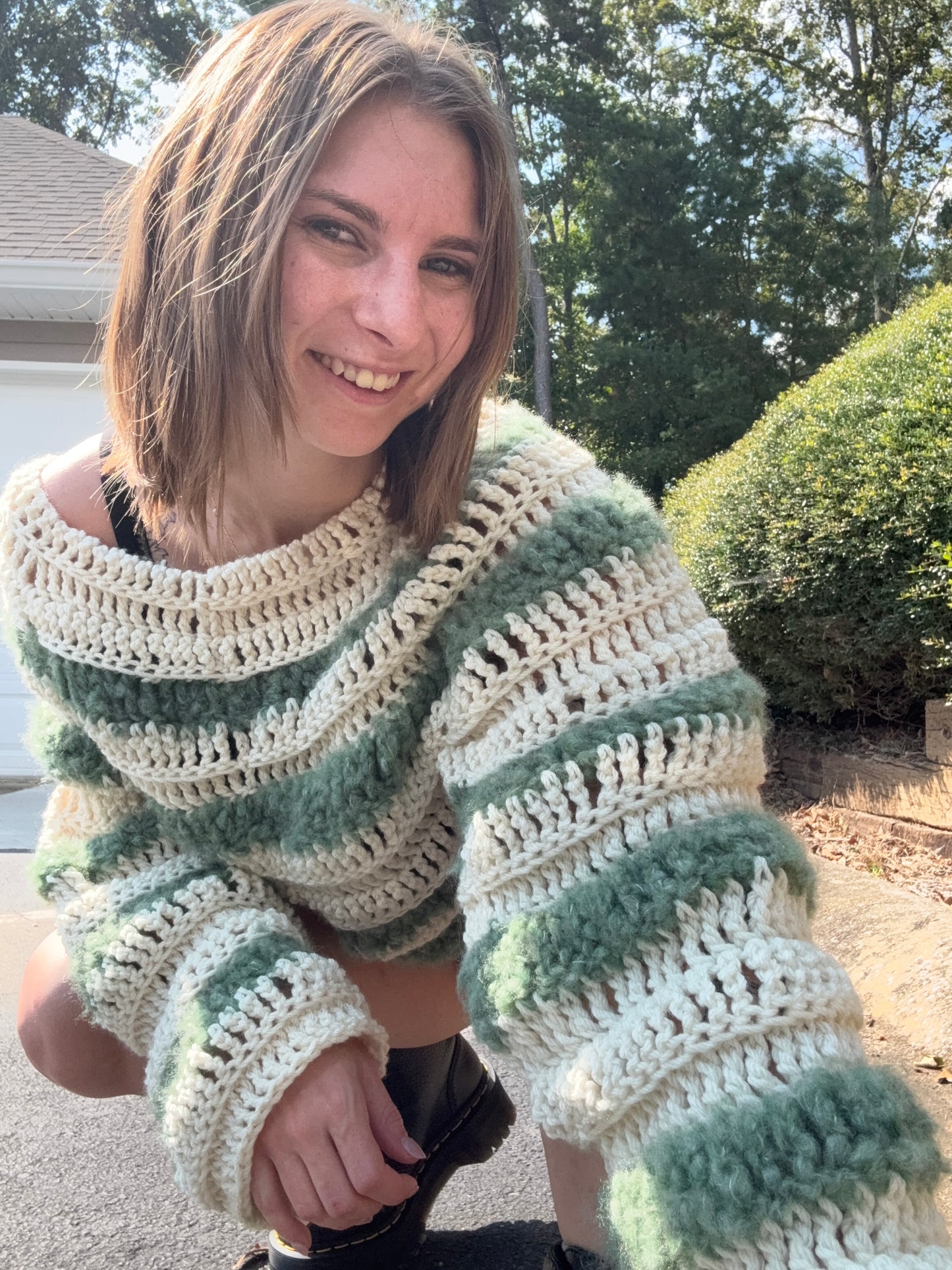 One of One - Striped Shrug