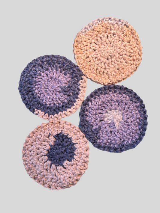 Crochet Car Coasters - Set of 4