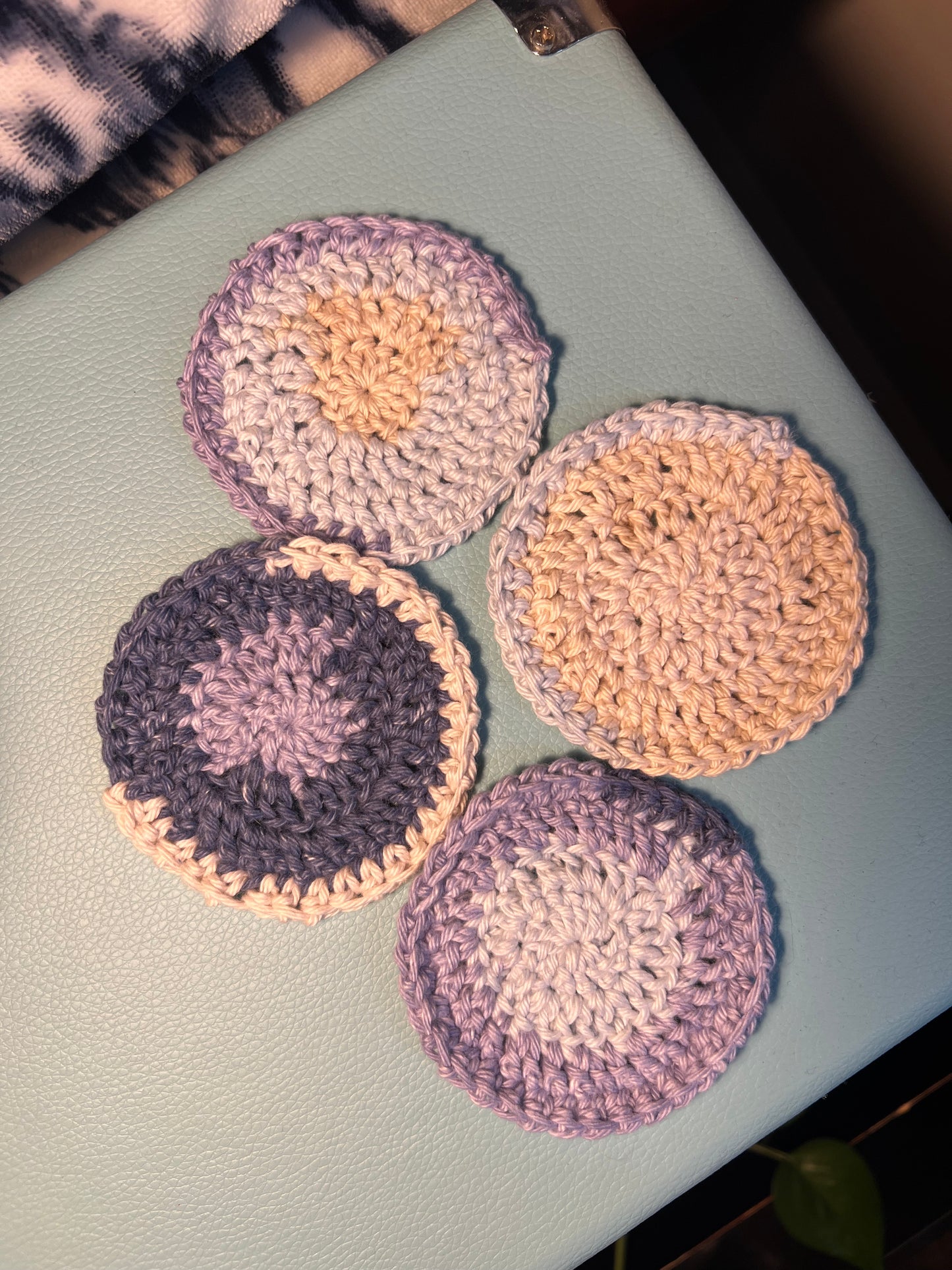 Crochet Car Coasters - Set of 4