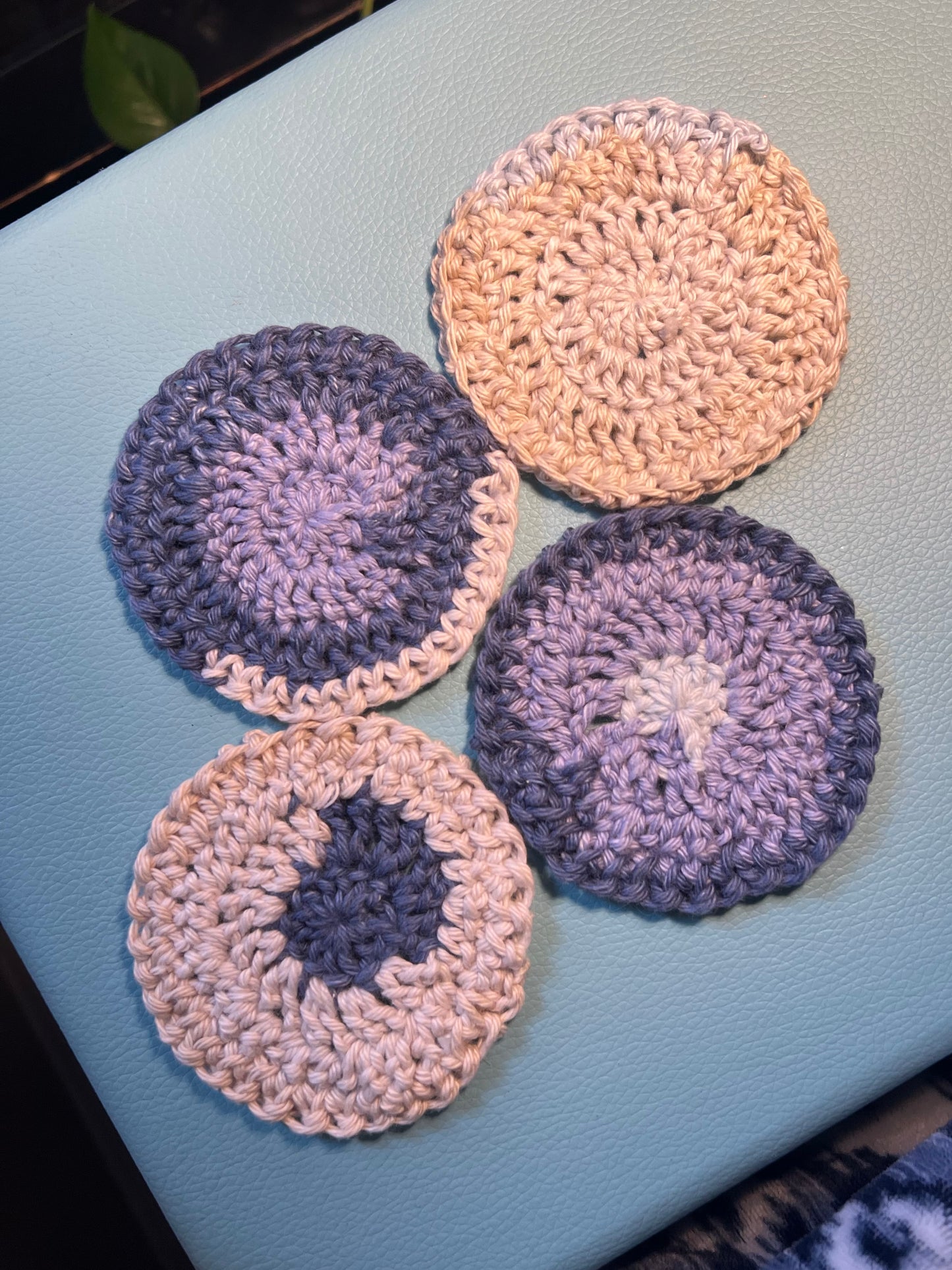 Crochet Car Coasters - Set of 4