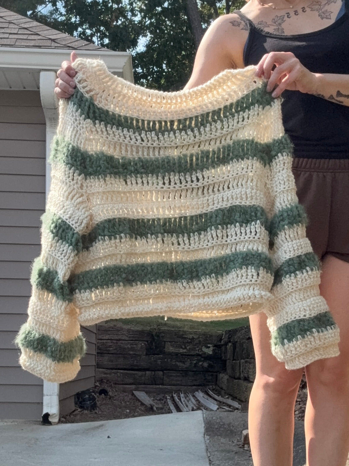 One of One - Striped Shrug
